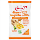 Kerr's - Pastilles Gingembre + Soutien Immunitaire - Miel et Citron-Fabriqué au Canada