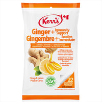 Kerr's - Pastilles Gingembre + Soutien Immunitaire - Miel et Citron-Fabriqué au Canada