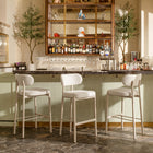 Zuo - Aurea Tabouret de bar - Gris pâle - Ensemble de 2-Assemblage requis
