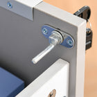 HOMCOM - Classeur vertical à 3 tiroirs pour documents lettre/A4 avec serrure - gris-Matériau : Panneau de particules, MDF 
