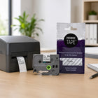 Premium Tape - Compatible avec Brother TZ-121, TZ121, TZe-121, TZe121 - Noir / Transparent - 9 mm-Marque : Premium Tape