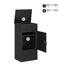 Ceha Canada - Boîte à colis grande taille - 21 po l x 16 po P x 41 po H - Noir-CONCEPTION CONVIVIALE : L'ouverture de la boîte est conçue pour la commodité de l'utilisateur et intègre une grande chicane antivol pour une sécurité accrue