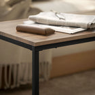 HOMCOM - Table basse gigogne pour salon - brun - Paquet de 3-Dimensions globales : 35,5 po L x 17,75 po l x 19,75 po H (90 x 45 x 50 cm) (grand), 15,75 po L x 15,75 po l x 15,75 po H (40 x 40 x 40 cm) (petit)