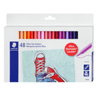 Staedtler - Marqueur Ultra lavable - Couleurs assorties - Paquet de 48-Parfait pour les projets scolaires d'art