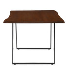 Modway - Viggo Bois d’acacia à bord vivant de 60 po Bois d’acacia Table à manger, Noyer noir-Accueil confortable de 6 personnes