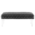 Modway - Prologue Tissé Performance Velvet Ottoman - Gris-Construction solide
