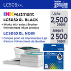 Brother - LC506XXLBKS Cartouche d’encre noire authentique à très haut rendement- Les cartouches d’encre noire à très haut rendement LC506XXLBKS authentiques de Brother offrent des résultats fiables et constants