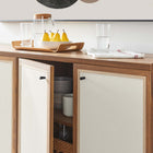 Modway - Capri Grains de bois de 65" Armoire de rangement de buffet - Noyer-Charnières à fermeture douce