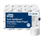 Tork - Papier hygiénique sans mandrin à grande capacité Premium 2 épaisseurs - Paquet de 36-Ces rouleaux offrent le double de la capacité normale