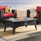 Modway - Splendor Rectangle de 43,5" Terrasse extérieure Table de foyer - Espresso-43,5"  po