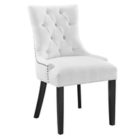 Modway - Regent Touffe Tissu Chaise à manger - Blanc-Chaise de salle à manger à touffes