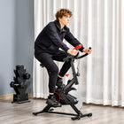 Soozier - Vélo D'exercice Vertical - Vélo Stationnaire À Résistance Magnétique Avec Écran Lcd-Cadre en acier robuste pour une grande stabilité et durabilité, supporte jusqu'à 220 lb    