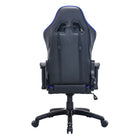 TygerClaw - Chaise de Gaming Dossier Haut pour un Confort Maximum - Bleu-Glissez facilement sur votre sol grâce à des roulettes durables qui ne rayent pas la surface
