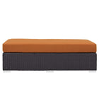 Modway - Convene Terrasse extérieure Tissu Ottoman rectangulaire in Espresso Orange-Navires préassemblés