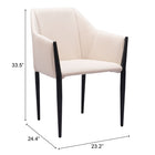 Zuo - Andover Chaise de salle à manger - Beige - Ensemble de 2-6