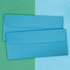 JAM Paper Enveloppes recyclées à fermeture gommée Brite Hue, format livret, 4 1/8 x 9 1/2 po, bleu, paq./100-Ouverture : Livret