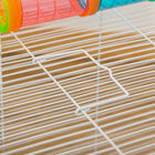 PawHut - Cage pour hamster 3 niveaux 23 po avec roue et bouteille d'eau - Bleu clair-Couleur : Bleu clair, Blanc