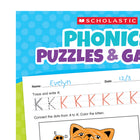 Scholastic Teaching Solutions - Cahier d'activités de puzzles et de jeux de phonétique pour la maternelle et la maternelle-Des activités amusantes et engageantes aident à développer la conscience phonémique et les compétences phonétiques