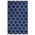 Modway - Solvea Treillis marocain Tapis 5 pi l x 8 pi L Shag Area - Marine et Ivoire-Tapis marocain à treillis shag