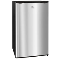 HOMCOM - Mini réfrigérateur avec congélateur et porte réversible pour chambre - argenté-Combine un réfrigérateur et un congélateur avec une capacité de 3,2 pi³ pour divers besoins de stockage alimentaire 