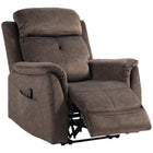 HOMCOM - Fauteuil inclinable manuel avec fonction massage et poches latérales - brun-Vous pouvez régler deux intensités, cinq modes de massage et des durées de massage de 5, 30 ou 60 minutes 