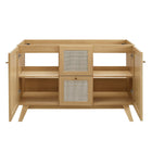 Modway - Soma 48" compatible avec un ou deux éviers simples ou double Armoire de toilette de salle de bain (lavabo non inclus) - Chêne-8