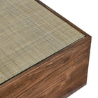 Modway - Truett Square Rotin de bois Table basse - Noyer-7