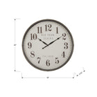 Monarch Specialties - Horloge - 30 po Rond - Surdimensionné Grand - Horloge Murale - Brun - Transitionnel-Fabriqué à partir d'un cadre en plastique durable et d'une surface en verre, il s'agit d'un élément de qualité et fonctionnel pour votre décoration intérieure