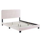 Modway - Celine Chenal Touffé Performance Velvet Lit de plateforme complet, Rose-Lit de plateforme complet