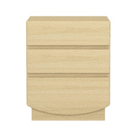 Manhattan Comfort - Ardea 20" Table de nuit contemporaine à 3 tiroirs - Chêne naturel-Finition stratifiée aspect bois : aspect bois chaud et naturel avec une surface durable et facile à nettoyer