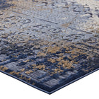 Modway - Kalene Turc vintage vieilli vieilli Tapis de 5 pi l x 8 pi L - Rouille bleue et crème-Matériel durable