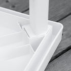 Outsunny - Table d'appoint de jardin - table basse d'extérieur - blanc-Peut fonctionner comme table basse, table d'appoint, support de fleurs, etc. 