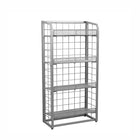 Futech - Présentoir métallique grillagé pour commerce de détail - 59,7 cm x 119,4 cm - Argent-La disposition verticale et compacte maximise la capacité d'exposition, idéale pour présenter plusieurs produits sans encombrer votre espace au sol.