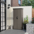 Suncast - Abri vertical - couleur Stoney-Support intégré pour étagère en bois, étagère non incluse.