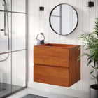 Modway - Scenic Support mural de 24" Armoire de toilette de salle de bain (lavabo non inclus) - Noyer cerisier-Construction en mélamine