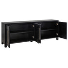 Hudson&Canal - Meuble TV Chabot pour téléviseurs jusqu'à 75" - Grain noir-Nettoyer avec un chiffon doux et sec, sans produits chimiques agressifs ni produits de nettoyage abrasifs