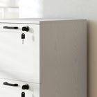 HOMCOM - Caisson de bureau vertical à 3 tiroirs - effet bois blanc-Le style moderne avec effet bois complète la décoration du bureau 