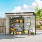 Outsunny - Abri de rangement extérieur 8 pi x 4 pi avec porte verrouillable et 2 évents-Structure en acier galvanisé solide et adaptée à une utilisation en extérieur
