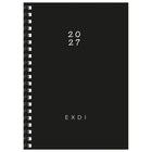 Quo Vadis - EXDI Agenda Quotidien avec calendriers mensuels - 15 cm l x 21 cm H - Couleurs Assorties - Bilingue-Janvier à décembre
