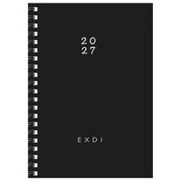 Quo Vadis - EXDI Agenda Quotidien avec calendriers mensuels - 15 cm l x 21 cm H - Couleurs Assorties - Bilingue-Janvier à décembre