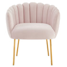 Modway - Sanna Chenal Touffé Performance Velvet Fauteuil - Rose-Capacité de poids de la chaise : 331 lb