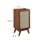 Modway - Soma 18" Armoire de toilette de salle de bain (lavabo non inclus) - Noyer-Tablette réglable