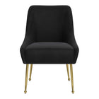 Zuo - Maxine Chaise de salle à manger - Noir/Or-Texture douce et lisse