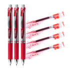 Pentel EnerGel Rétractable Stylo à Encre Gel (0,7mm), Rouge Ensemble Stylo et Encre Recharge-Rouge Ensemble Stylo et Encre Recharge