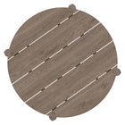 Modway - Eleni Rond 35 po Terrasse extérieure Bois teck Bar Table - Teck gris usé-Assemblage simple