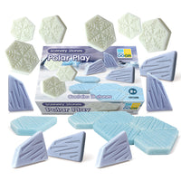 Yellow Door - Pierres de paysage - jeu polaire, lot de 18-Des icebergs imposants, des calottes glaciaires flottantes et de la neige épaisse offrent un cadre instantané pour une narration glaciale et riche en langage.