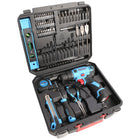 Fixtec - Kit de perceuse sans fil 12V avec batterie, chargeur et 60 accessoires-Fonction avant et arrière.