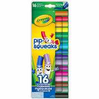 Crayola - Marqueurs Pip-Squeaks - Couleurs assorties - Paquet de 16-Les Pip-Squeaks sont petits en taille, mais ont de grandes couleurs