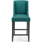 Modway - Baron Tissu rembourré Tabouret de comptoir - Sarcelle - Ensemble de 2-Tissu polyester doux pour tissu