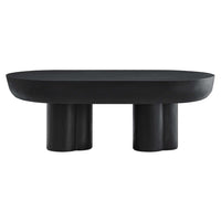 Modway - Caspian Béton ovale Table basse - Noir-Table basse moderne contemporaine